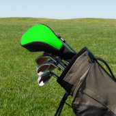 Moderne, neongroen scherm, helder, effen, koel golfheadcover (Insitu)