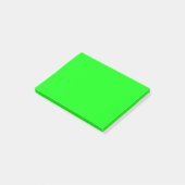 Moderne, neongroen scherm, helder, effen, koel post-it® notes (Schuin)