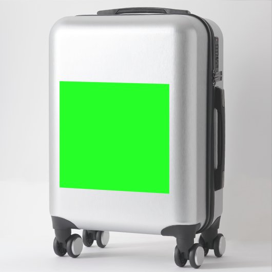 Moderne neongroen scherm helder Groot vierkant Sticker (Koffer)