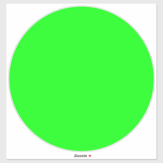 Moderne, neongroen scherm helder Grote vloercirkel Sticker (Vel)