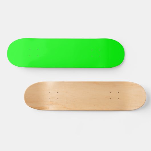 Moderne, neongroen scherm, heldere, solide kleuren persoonlijk skateboard (Horizontaal)