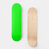 Moderne, neongroen scherm, heldere, solide kleuren persoonlijk skateboard (Voorkant)