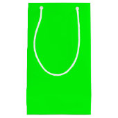 Moderne neongroene heldere, heldere, vlakke minima klein cadeauzakje (Voorkant)