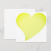 Moderne neonheldere kalk, grote hartschattige kaar (Voorkant / Achterkant)