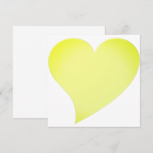 Moderne neonheldere kalk, grote hartschattige kaar (Voorkant / Achterkant)