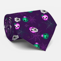 Moderne neonroze en groene schedels