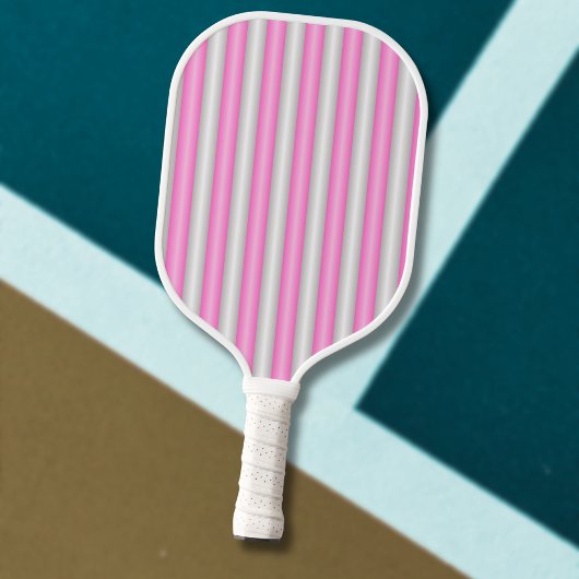 Moderne neonroze strepen met 3D-effect Pickleball Paddle