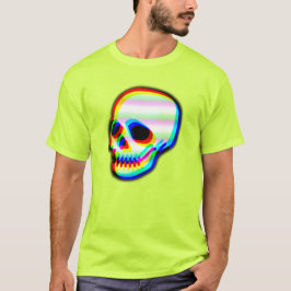 Moderne neonschedel t-shirt