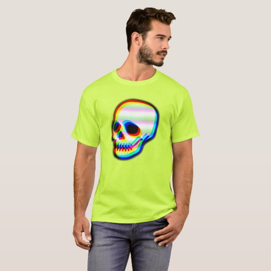 Moderne neonschedel t-shirt (Voorkant volledig)