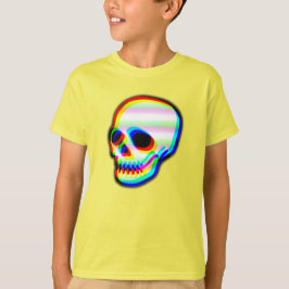 Moderne neonschedelillustratie t-shirt