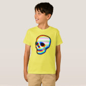 Moderne neonschedelillustratie t-shirt (Voorkant volledig)
