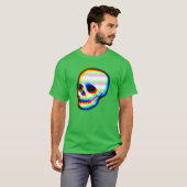 Moderne neonschedelillustratie t-shirt (Voorkant volledig)