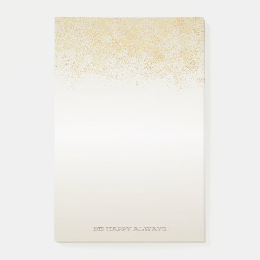 Moderne Nep Gouden Confetti   -Persoonlijk Post-it® Notes (Voorkant)