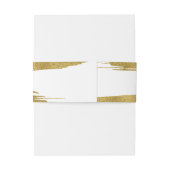 Moderne nep gouden trouwuitnodiging tailleband uitnodigingen wikkel (Achterkant Voorbeeld)