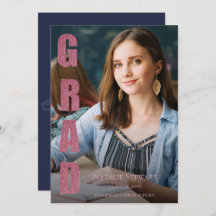 Moderne Nep Roze Goud GRAD Foto Afstuderen