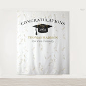 Moderne nep-streamers voor eindexamenfeest met zwa wandkleed (Voorkant)