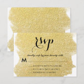 MODERNE NEPGOLD RSVP KAARTJE (Voorkant / Achterkant)