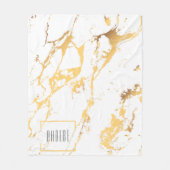 Moderne Nepgouden Abstracte Patroon Fleece Deken (Voorkant)
