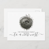 Moderne Nest Bewegende Aankondiging Adreswijziging (Voorkant / Achterkant)