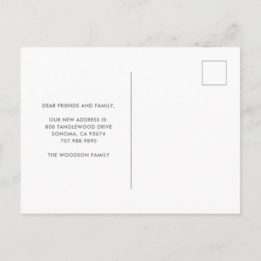 Moderne Nest Bewegende Aankondiging Adreswijziging (Achterkant)