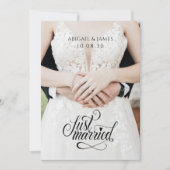 Moderne net getrouwd foto aankondiging (Voorkant)