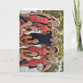 Moderne Netbal Teamfoto Coach Bedankkaart (Achterkant)