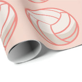 Moderne Netball Coral Roze Cadeaupapier (Rol Hoek)