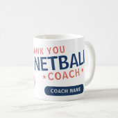 Moderne Netbalteam Speler Coach Koffiemok (Voorkant rechts)