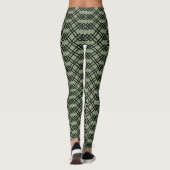 Moderne netroostrijk - Geometrische pagina Groene  Leggings (Achterkant)