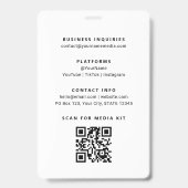 Moderne netwerkapass voor content creators - Roze Badge (Achterkant)