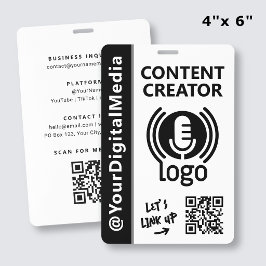 Moderne netwerkapass voor content creators - Zwart Badge