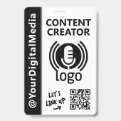 Moderne netwerkapass voor content creators - Zwart Badge (Voorzijde)