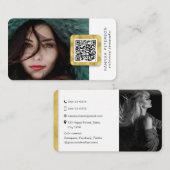 Moderne netwerken van sociale media QR-code Foto Visitekaartje (Voorkant / Achterkant)