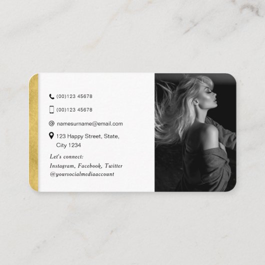 Moderne netwerken van sociale media QR-code Foto Visitekaartje (Achterkant)