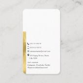 Moderne netwerkverbinding Trendy Gold QR-code Visitekaartje (Achterkant)