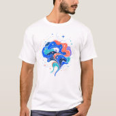 Moderne Neurodivergente Abstracte Hersenvorm Kunst T-shirt (Voorkant)