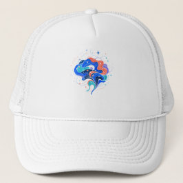 Moderne Neurodivergente Abstracte Hersenvorm Kunst Trucker Pet