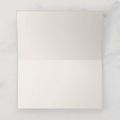 Moderne neutraal Boho Floral Wedding Place Card Plaatskaartje (Binnenkant ongevouwen)