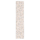 Moderne Neutraal Terrazzo Patroon Tafelloper (Voorkant)