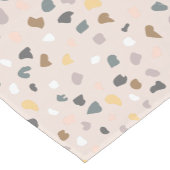 Moderne Neutraal Terrazzo Patroon Tafelloper (Hoek)
