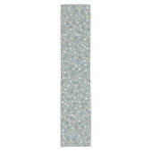 Moderne Neutraal Terrazzo Patroon Tafelloper (Voorkant)