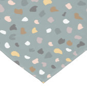 Moderne Neutraal Terrazzo Patroon Tafelloper (Hoek)