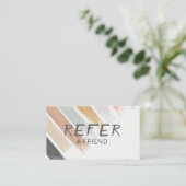 Moderne neutraal Waterverf penseelstreken Aanbevelingskaartje (Staand voorkant)