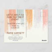 Moderne neutraal Waterverf penseelstreken Briefkaart (Achterkant)