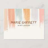 Moderne neutraal Waterverf penseelstreken Briefkaart (Voorkant)