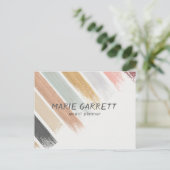 Moderne neutraal Waterverf penseelstreken Briefkaart (Staand voorkant)