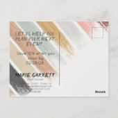 Moderne neutraal Waterverf penseelstreken Briefkaart (Achterkant)