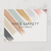 Moderne neutraal Waterverf penseelstreken Briefkaart (Voorkant)