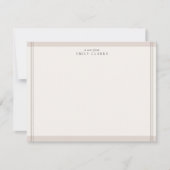 Moderne Neutral Border gepersonaliseerde notitie K Kaart (Voorkant)