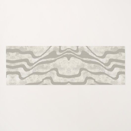 Moderne Neutral Stripe Abstracte Cream Inspirivity Yogamat (Achterkant (horizontaal))